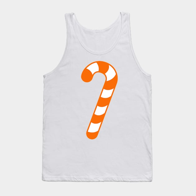 LARGE ORANGE CANDY CANE - CUTE CHRISTMAS DESIGN Tank Top by iskybibblle